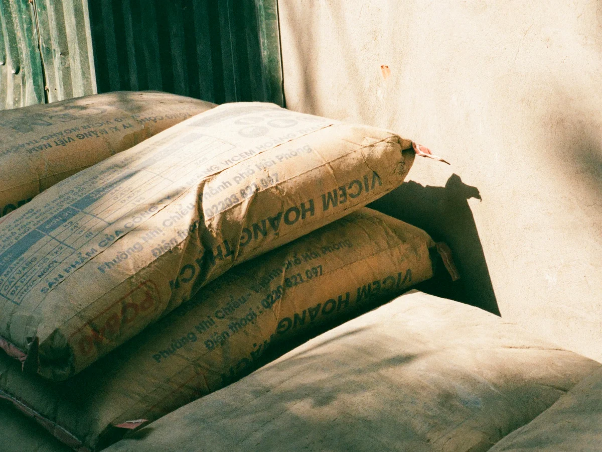 Branded cement bags